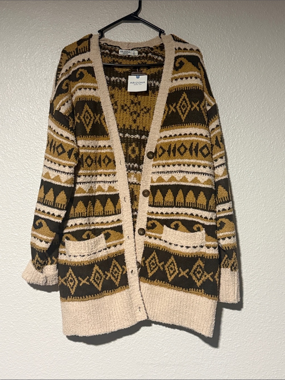Oversized Boho Button Front Cardigan